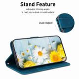 Peněženkové kožené pouzdro Lily pro Samsung Galaxy S23 FE - Tmavě modrá