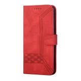 Peněženkové kožené pouzdro Cubic pro Samsung Galaxy A25 5G - Červená