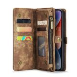 Multifunkční peněženkové pouzdro CaseMe na iPhone 15 Plus - Hnědá