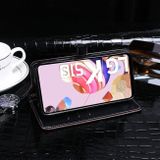Peňeženkové kožené pouzdro na LG K51S - Coffee