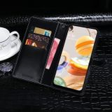Peňeženkové kožené pouzdro na LG K61 - Černá