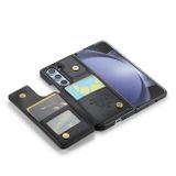 Peněženkové kožené pouzdro CaseMe RFID pro Samsung Galaxy Z Fold5 - Černá
