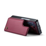 Peněženkové kožené pouzdro CaseMe RFID pro Samsung Galaxy Z Fold5 - Vínově červená