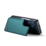 Peněženkové kožené pouzdro CaseMe RFID pro Samsung Galaxy Z Fold5 - Modrozelená