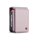 Peněženkové kožené pouzdro CaseMe Business pro Samsung Galaxy Z Flip4 - Růžová