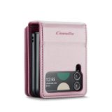 Peněženkové kožené pouzdro CaseMe Business pro Samsung Galaxy Z Flip4 - Růžová