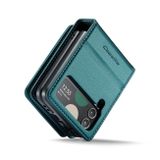 Peněženkové kožené pouzdro CaseMe Business pro Samsung Galaxy Z Flip4 - Zelená