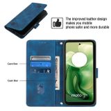 Peněženkové kožené pouzdro Embossed pro Motorola Moto G04/ G24 - Modrá