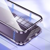 Pryžový kryt Double-buckle Tempered Glass pro iPhone 13 Pro Max - Fialová