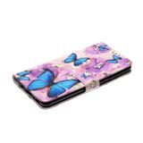 Peňeženkové kožené pouzdro na Samsung Galaxy A31 - Purple Flower Butterfly