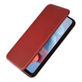 Peněženkové kožené pouzdro Carbon na Motorola Moto G34 G5 - Červená