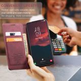 Multifunkční peněženkové pouzdro CaseMe Flip na Samsung Galaxy S24 5G - Vínově červená