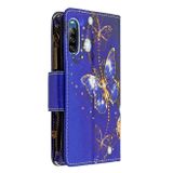 Peňaženkové kožené puzdro na Sony Xperia L4 - Purple Butterflies