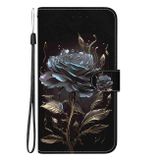 Peněženkové kožené pouzdro Crystal pro Samsung Galaxy A24 - Black Rose