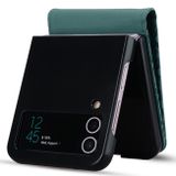 Peněženkové kožené pouzdro Business na Samsung Galaxy Z Flip4 - Zelená