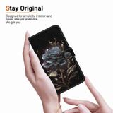 Peněženkové kožené pouzdro Crystal Drawing pro Samsung Galaxy S24 Plus 5G - Black Rose