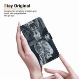 Peněženkové kožené pouzdro Crystal Drawing pro Samsung Galaxy S24 Plus 5G - Cat Tiger Reflection