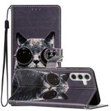 Peněženkové 3D pouzdro na Samsung Galaxy A05s - Kočka s Brýlemi