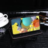 Peňaženkové kožené puzdro CROCODILE na Samsung Galaxy A51 5G - Tmavě hnědá