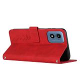 Peněženkové kožené pouzdro Heart pro Motorola Moto G04/ G24 - Červená