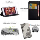 Peňaženkové 3D pouzdro na Samsung Galaxy A51 5G -Diagonal Black Flower
