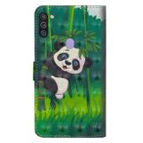 Peneženkové 3D pouzdro na Samsung Galaxy A11 / M11 - Panda Climbing Bamboo