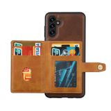 Kožený kryt Calfskin Cardslot pro Samsung Galaxy A05s - Hnědá