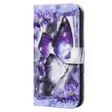 Peňaženkové kožené puzdro na Sony Xperia L4 - Purple Flower Butterfly