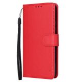 Peněženkové kožené pouzdro Multifunctional Flip na Samsung Galaxy A05s - Červená