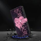 Peněženkové 3D pouzdro Shockproof na Honor Magic6 Lite - Růžová srdce
