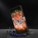 Peněženkové 3D pouzdro Shockproof na Honor Magic6 Lite - Krystalový motýl