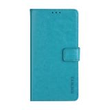 Peňaženkové kožené pouzdro Idewei na Samsung Galaxy Note 20 Ultra - Modrá