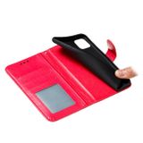 Peňeženkové kožené pouzdro na iPhone 12 Pro Max - Červená