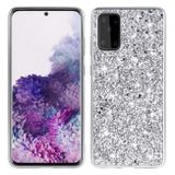 Gumený Glitter kryt na Samsung Galaxy A51 5G - Stříbrná