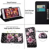 Peněženkové kožené pouzdro pro iPhone 12 Pro Max - Pink Flower