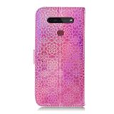 Peňeženkové kožené pouzdro na LG K51S - Ružová