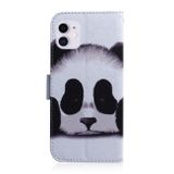 Peňeženkové kožené pouzdro na iPhone 12 Mini - Panda