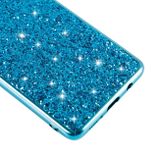 Gumový třpyt kryt na Samsung Galaxy A71 5G - Modrá
