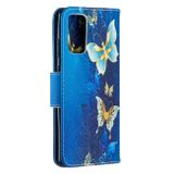 Peňeženkové kožené pouzdro na Samsung Galaxy Note 20 - Gold Butterfly