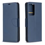 Peňaženkové kožené pouzdro na Samsung Galaxy Note 20 Ultra - Modrá