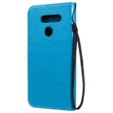 Peňeženkové kožené pouzdro na LG K41S/K51S - Modrá