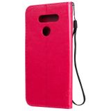 Peňeženkové kožené pouzdro na LG K41S/K51S - Rose Red