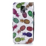 Peněženkové kožené pouzdro pro Samsung Galaxy A6 - Colored Pineapple