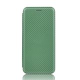 Peňaženkové Carbon pouzdro na Sony Xperia 1 - Zelená