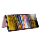 Peňeženkové kožené pouzdro na Sony Xperia 10 - Ružová