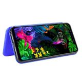 Peneženkové Carbon pouzdro na LG G8S - Modrá