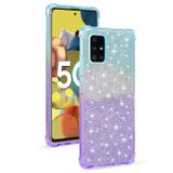 Gumený Glitter kryt na Samsung Galaxy A51 5G - Modrofialová