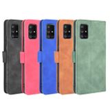 Peňaženkové kožené puzdro SKIN-FEEL na Samsung Galaxy A51 5G - Ružovočervená
