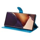 Peňeženkové kožené pouzdro CAT na Samsung Galaxy Note 20 Ultra - Modrá