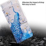 Peňaženkové 3D puzdro na Samsung Galaxy A51 5G - Blue Peacock
